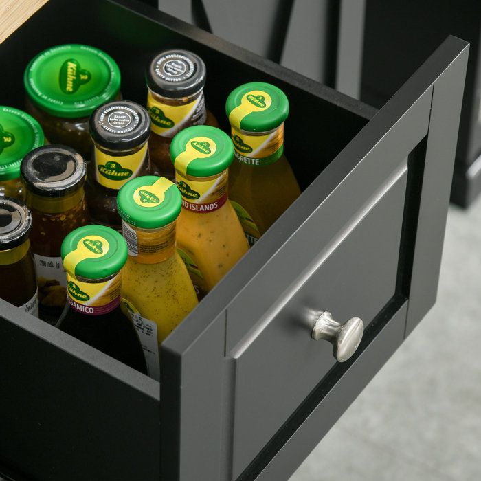 Gracie Oaks Kerlin Wood Kitchen Island & Reviews Wayfair